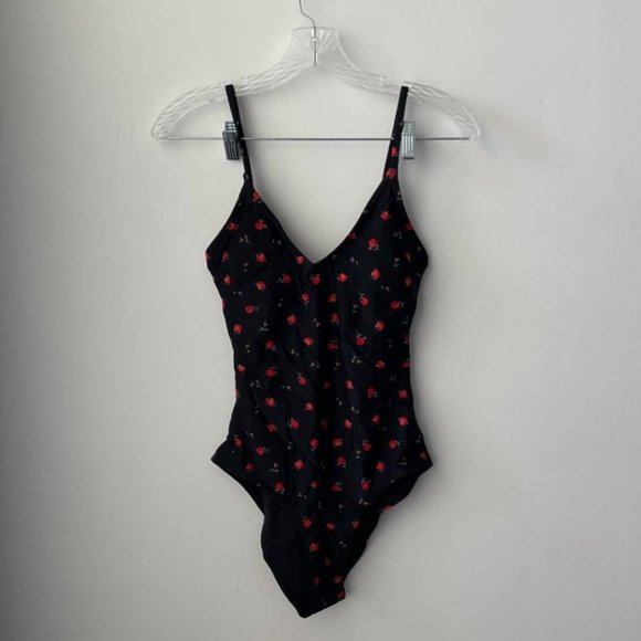 New Look Black Clara Rose Swimsuit - Picture 3 of 10